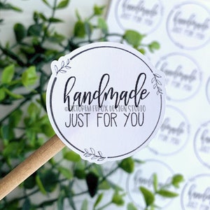 Handmade Sticker, Handmade Just For You, Etsy Sticker, Etsy Shop Label, Product Label, Handmade Label, Handmade Label