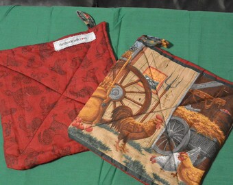 Potholder set, homemade familyblessingco