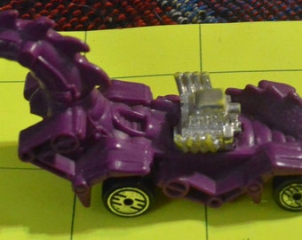 1987 Purple Dragon Car, hotwheels, vintage hotwheels