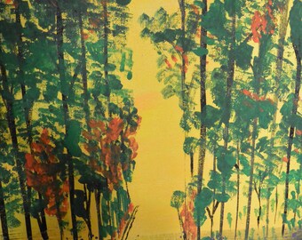 Pathway  15 1/2 x 20 inches acrylic painting