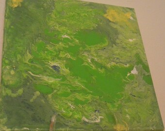 Painting, Fluid Art 10 by 10" inch