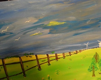 Painting, 16 x 20 Acrylic  flat panel