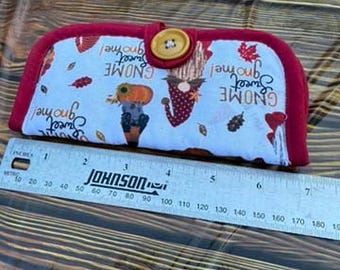 Glasses Case, Gnomes pattern