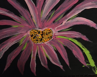 Painting, 8 x 10 daisy painting acrylic