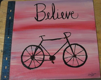 Painting,2 cycle paintings,  acrylic varnish flat panel  12 x 12 familyblessingco