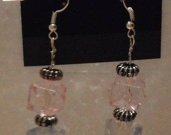 homemade earrings Dangle  2 1/4"