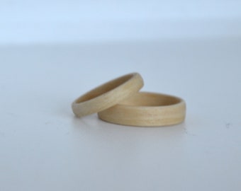 Bague en bois, alliance,  anneau en bois courbé , bijoux fait à la main, Mariage, anneaux en bois courbé