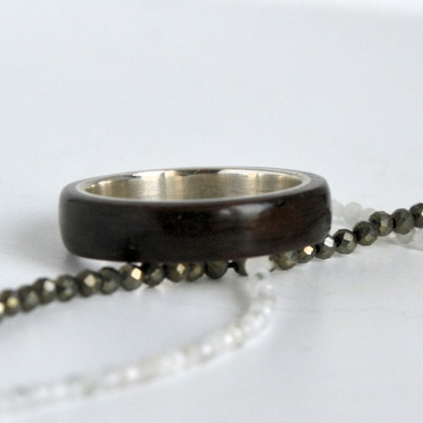 Ebony Wood Bridge Ring main image 1