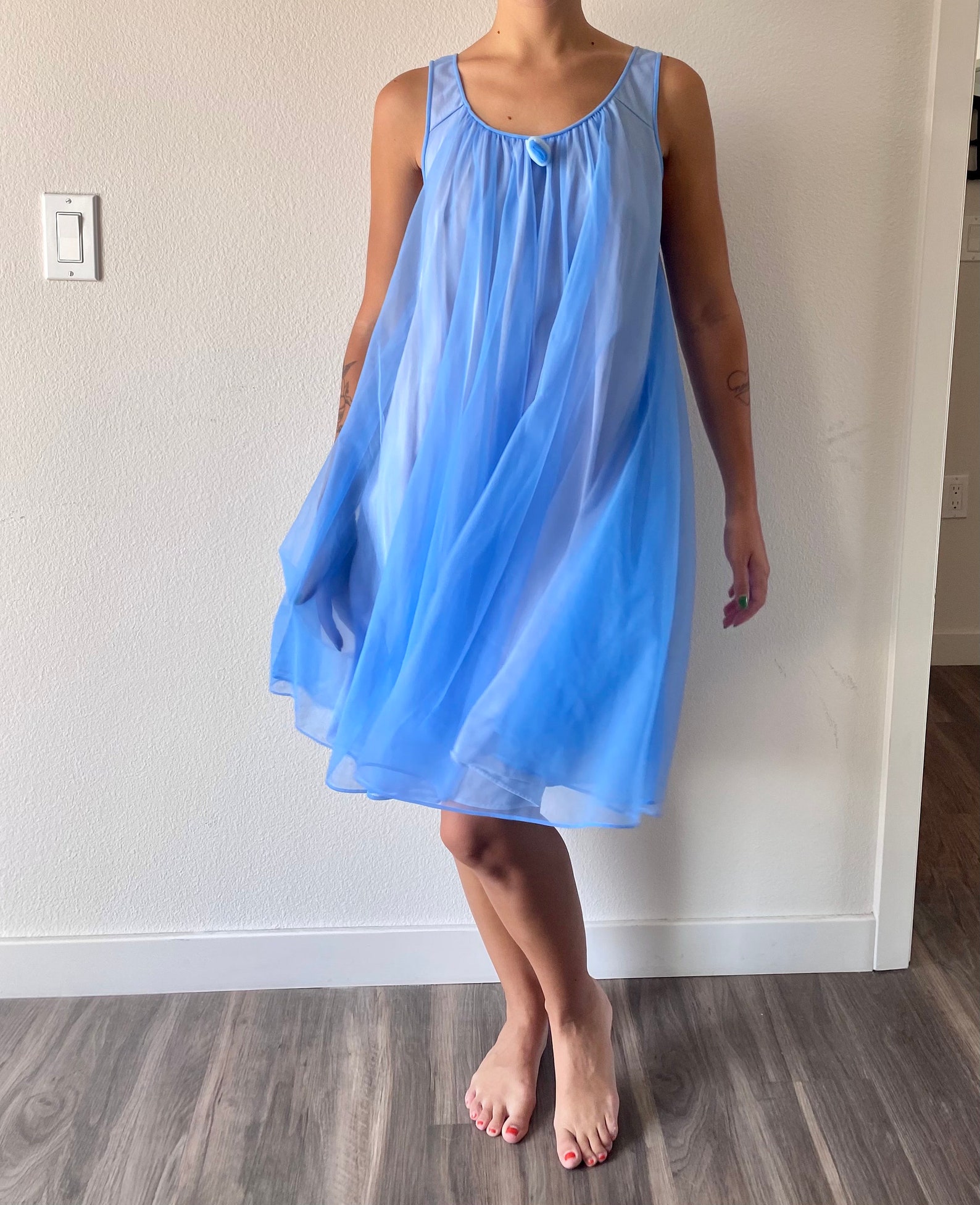 tulle gown with slit