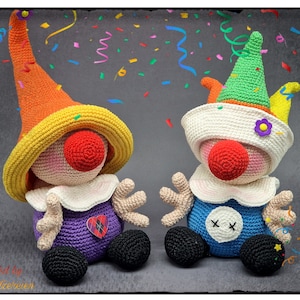 Crochet Pattern Funny Clowns