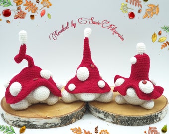Crochet Pattern Funny Toadstool Gang