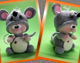 Crochet Pattern Little Mouse , Amigurumi