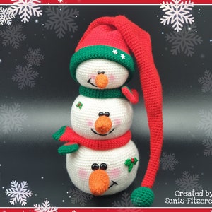 Crochet pattern snowman tower