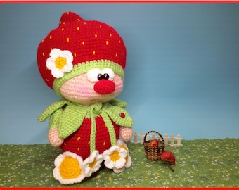 Crochet Pattern Strawberries, Amigurumi