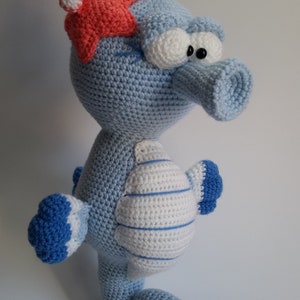 Crochet Pattern Seahorse &quot;Blue&quot; , Amigurumi
