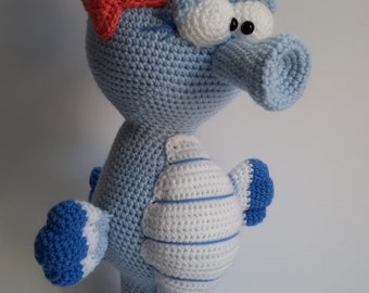 Crochet Pattern Seahorse "Blue" , Amigurumi