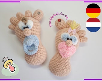 Crochet Pattern Little Feet, Amigurumi, Baby