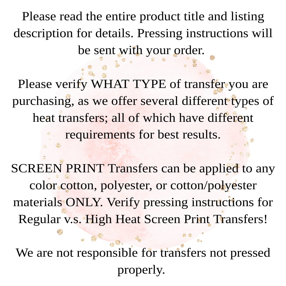 SCREEN PRINT Transfer Screen Print Transfers Ready for Press Etsy