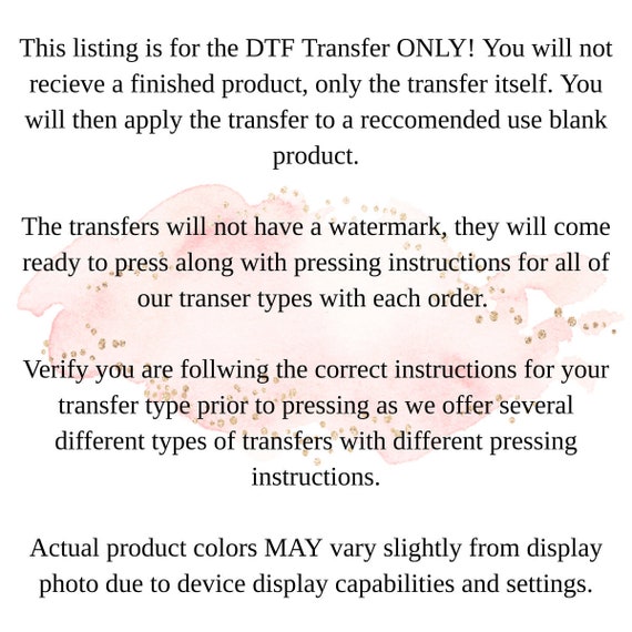 DTF Transfers, Ready to Press, Custom DTF Transfer, Full Color Heat Transfer,  Screen Print Transfer, No Weeding, Heat Press Transfer, DTF 