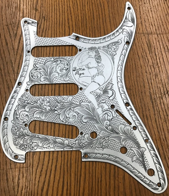 Custom Hand Engraved Stratocaster Pick Guard Etsy