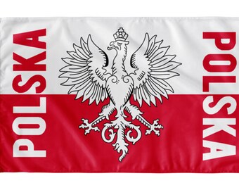Flag of Poland with Coat of Arms Euro European Italian Style Bracelet Bead Charm