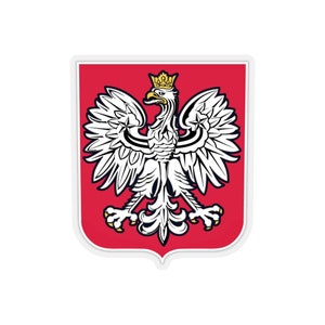 Polish Eagle Sticker, Poland Coat of Arms Sticker