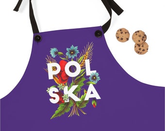 Polska Polish Floral Poly Twill Apron