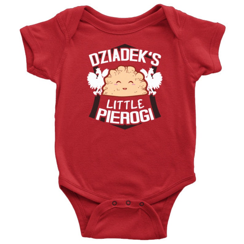 Dziadek\u2019s Little Pierogi Baby Bodysuit Funny Baby Clothes Polish Pride Baby Shower Gift