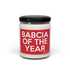 Babcia of the Year Scented Soy Candle - Polish Grandma Gift