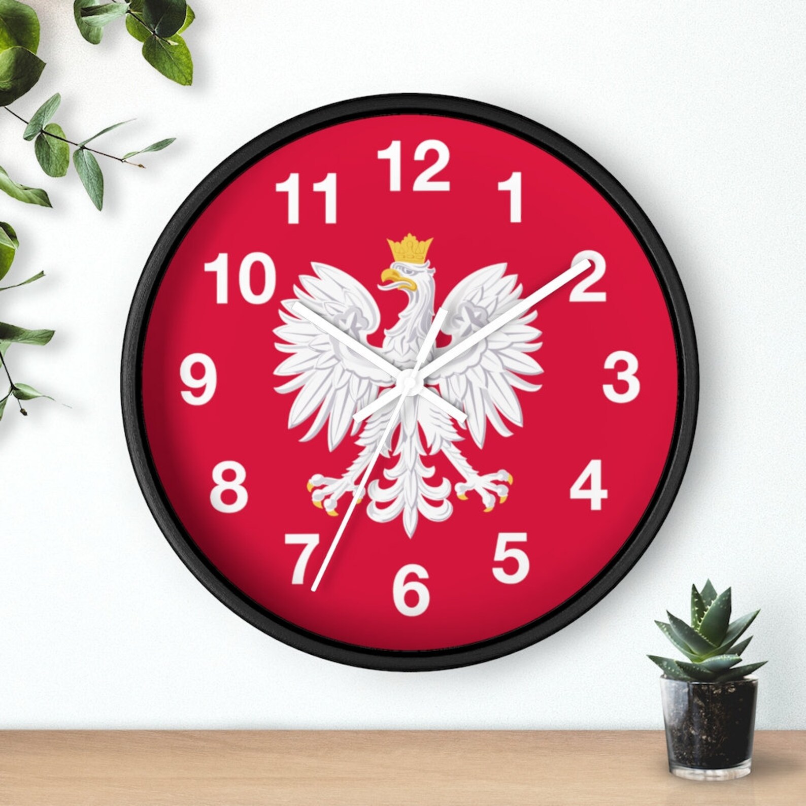 Polish Eagle Poland Wall Clock Etsy