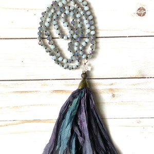 Boho Silk Tassel Necklace