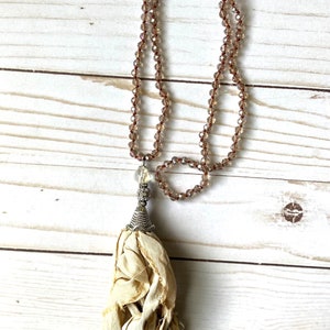 Boho Silk Tassel Necklace