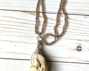 Boho Silk Tassel Necklace