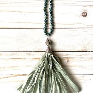 Boho Silk Tassel Necklace