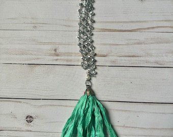 2024 Bohemian Silk Sari Tassel Necklace