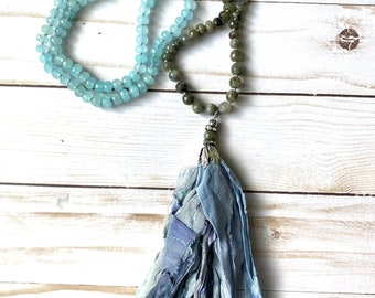 Boho Silk Tassel Necklace