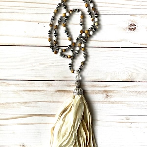Boho Silk Tassel Necklace
