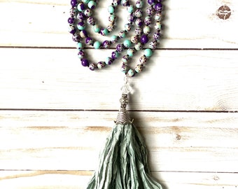 Boho Silk Tassel Necklace