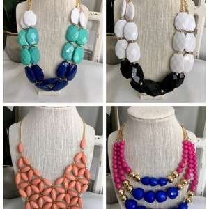 Acrylic Spring Statement Necklace