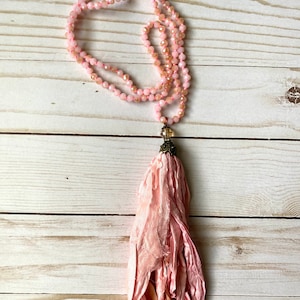 Boho Silk Tassel Necklace