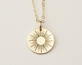 Gold Sun Necklace - Silver Sun Necklace - Sun Necklace - Celestial Necklace - Sun Pendant Necklace - Sunburst Necklace - Sunshine Necklace