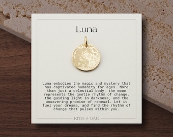 Moon Charm, Celestial Charm, Luna Pendant | 14k Gold Fill, Sterling Silver, Rose Gold Fill