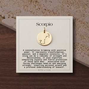 Scorpio Constellation Charm, Celestial Charm, Custom Zodiac Pendant | 14k Gold Fill, Sterling Silver, Rose Gold Fill