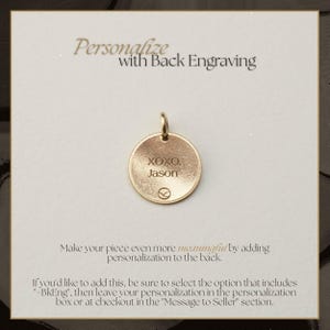 Charm de coordenadas, Charm de disco de coordenadas personalizado / Relleno de oro de 14 k, Plata de ley, Relleno de oro rosa imagen 5