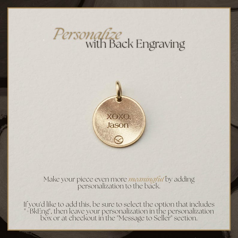 Charm de coordenadas, Charm de disco de coordenadas personalizado / Relleno de oro de 14 k, Plata de ley, Relleno de oro rosa imagen 5
