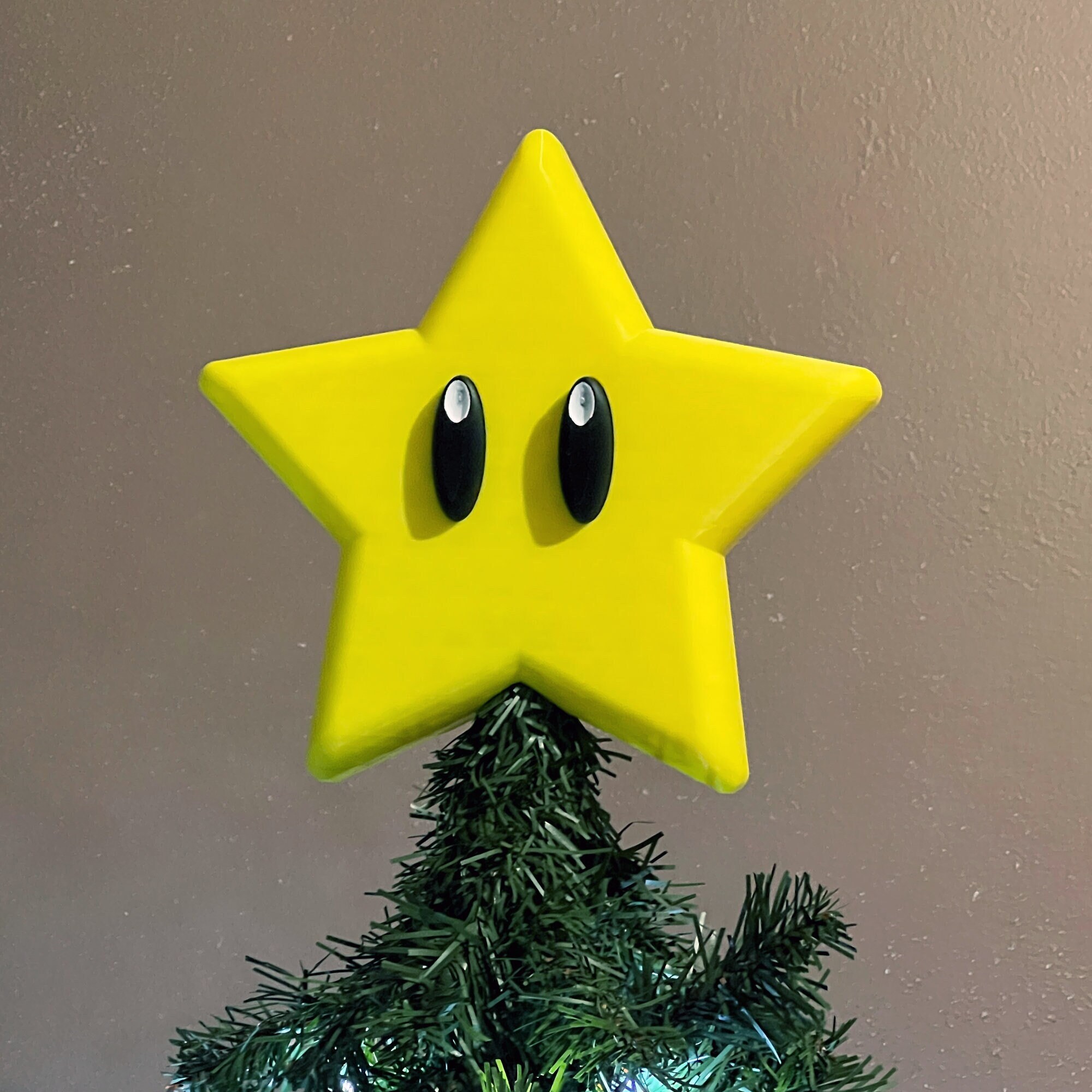 Super Marios Light Up Star Tree Decoration For Christmas Ornament Pixel