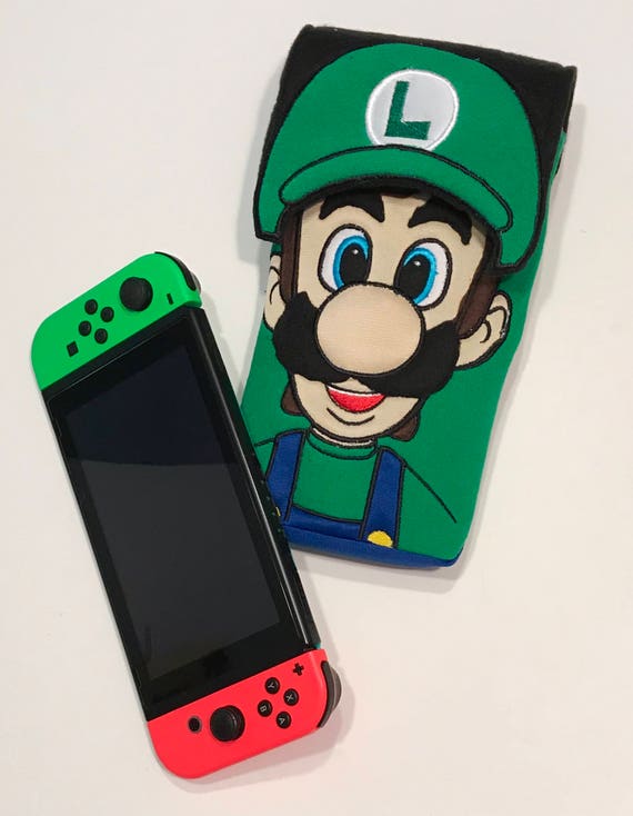 Luigi Nintendo Switch Case Super Mario Brothers Gaming Etsy