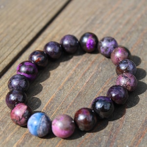 NATURAL Sugilite beaded bracelet 11-12.5mm