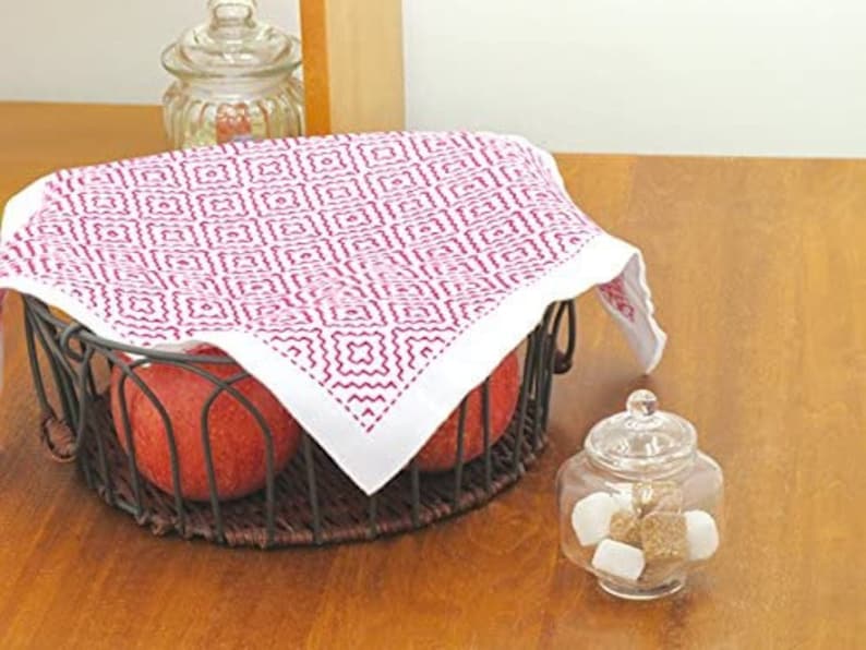 Sashiko cloth and thread kit 34 cm x 34 cm \u67ff\u306e\u82b1 SK-295 stitch on the pre printed line