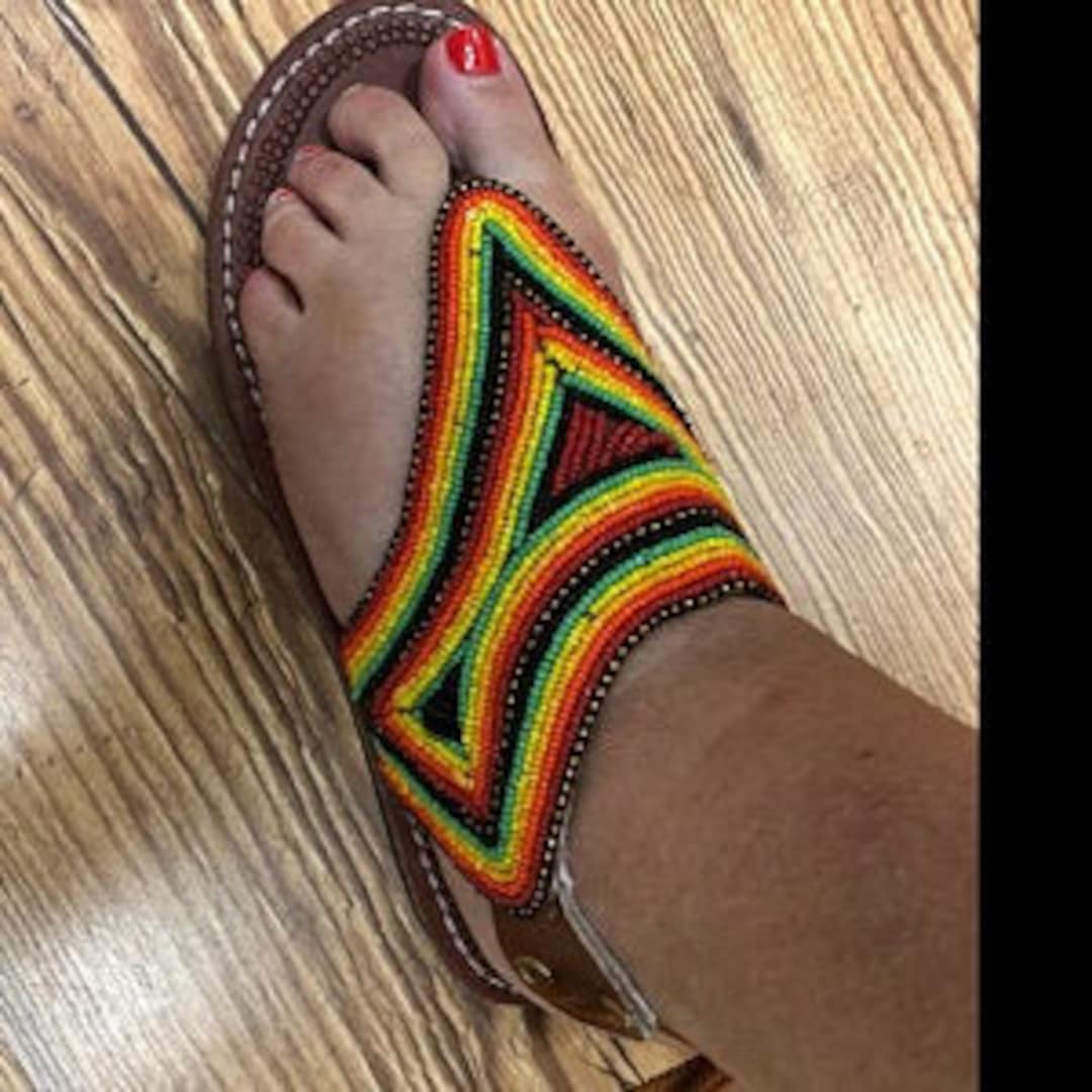 maasai beaded sandals